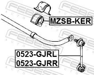FEBEST Link/Coupling Rod, stabiliser bar (0523-GJRR)