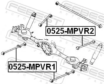FEBEST Control/Trailing Arm, wheel suspension (0525-MPVR1)