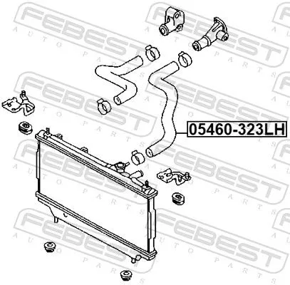 FEBEST Radiator Hose (05460-323LH)