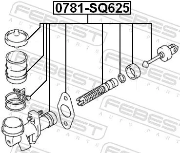 FEBEST Master Cylinder, clutch (0781-SQ625)