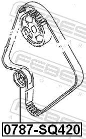 FEBEST Tensioner Pulley, timing belt (0787-SQ420)