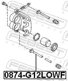 FEBEST Guide Bolt, brake caliper (0874-G12LOWF)