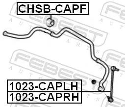FEBEST Link/Coupling Rod, stabiliser bar (1023-CAPLH)
