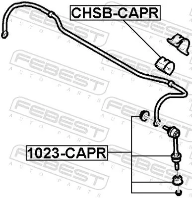 FEBEST Link/Coupling Rod, stabiliser bar (1023-CAPR)