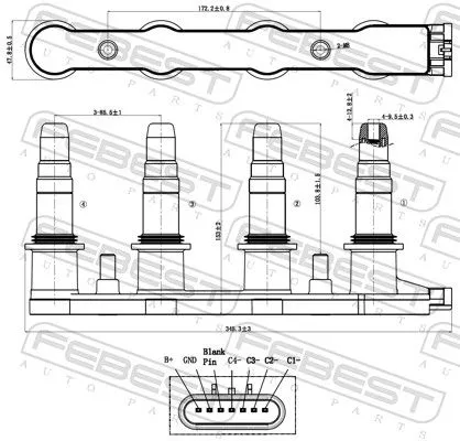 FEBEST Ignition Coil Unit (10640-001)