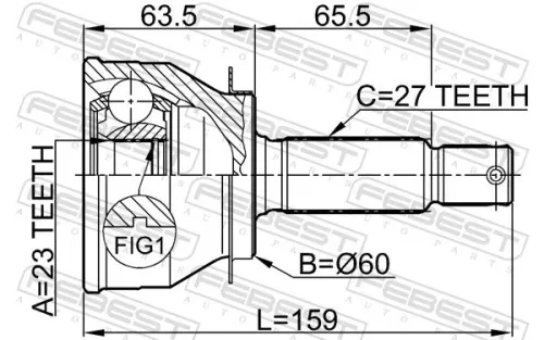 FEBEST Joint Kit, drive shaft (1210-006)