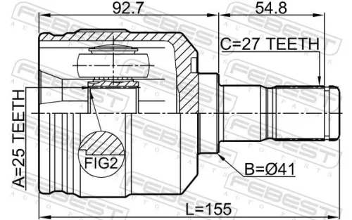 FEBEST Joint Kit, drive shaft (1211-SANFER)