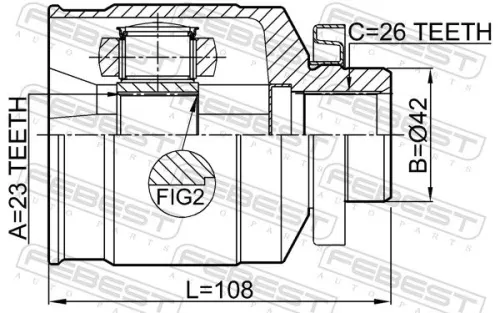 FEBEST Joint Kit, drive shaft (1211-TUCJMRH)