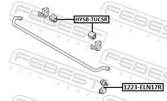 FEBEST Link/Coupling Rod, stabiliser bar (1223-ELN17R)