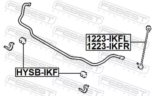 FEBEST Link/Coupling Rod, stabiliser bar (1223-IKFL)