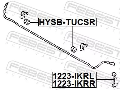 FEBEST Link/Coupling Rod, stabiliser bar (1223-IKRR)