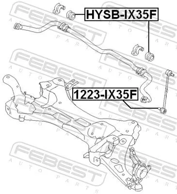 FEBEST Link/Coupling Rod, stabiliser bar (1223-IX35F)