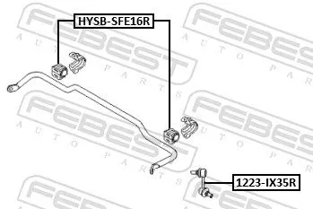 FEBEST Link/Coupling Rod, stabiliser bar (1223-IX35R)