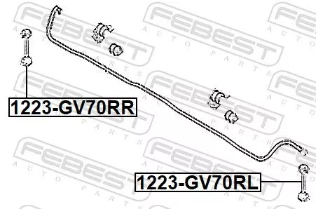 FEBEST Link/Coupling Rod, stabiliser bar (1223-JK1RR)