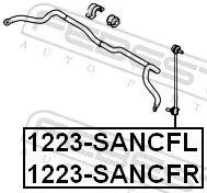FEBEST Link/Coupling Rod, stabiliser bar (1223-SANCFL)