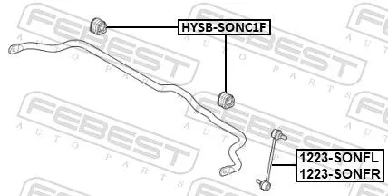 FEBEST Link/Coupling Rod, stabiliser bar (1223-SONFL)