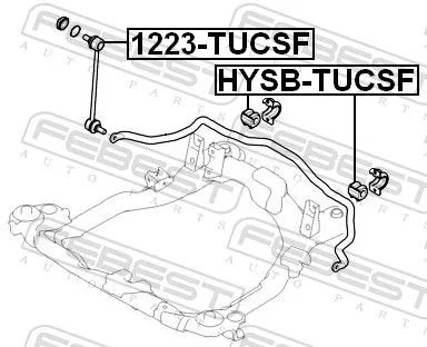 FEBEST Link/Coupling Rod, stabiliser bar (1223-TUCSF)