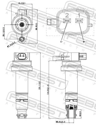 FEBEST Ignition Coil (12640-002)