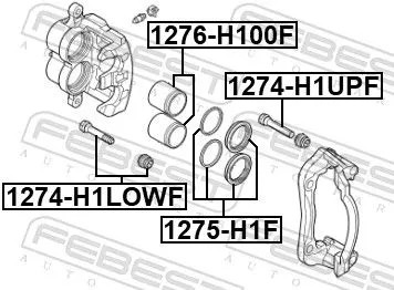 FEBEST Guide Bolt, brake caliper (1274-H1UPF)