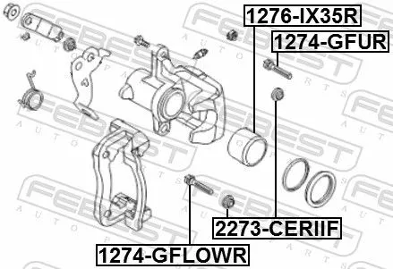 FEBEST Piston, brake caliper (1276-IX35R)