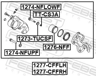 FEBEST Brake Caliper (1277-CFFRH)