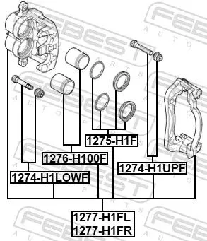 FEBEST Brake Caliper (1277-H1FL)