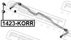 FEBEST Link/Coupling Rod, stabiliser bar (1423-KORR)