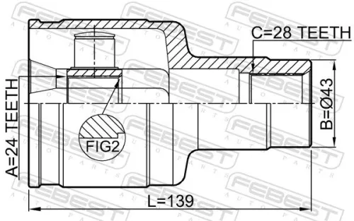 FEBEST Joint Kit, drive shaft (1511-002)