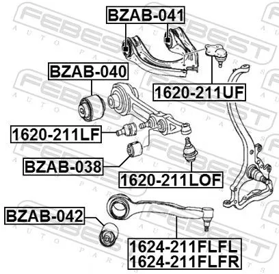 FEBEST Ball Joint (1620-211LOF)