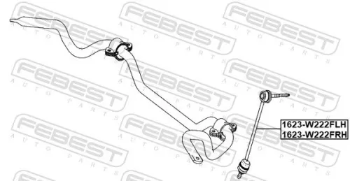 FEBEST Link/Coupling Rod, stabiliser bar (1623-W222FLH)