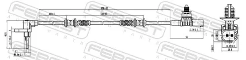 FEBEST Sensor, wheel speed (16606-005)