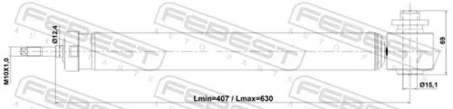 FEBEST Shock Absorber (17110-003R)
