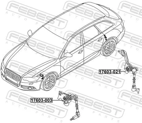 FEBEST Sensor, headlight levelling (17603-021)