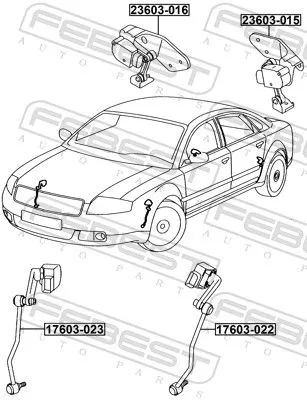 FEBEST Sensor, headlight levelling (17603-022)