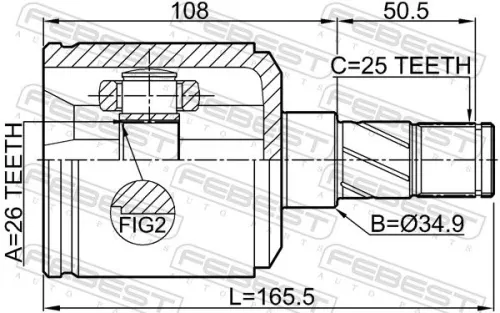 FEBEST Joint Kit, drive shaft (1811-A17DLH)