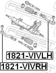 FEBEST Tie Rod End (1821-VIVLH)