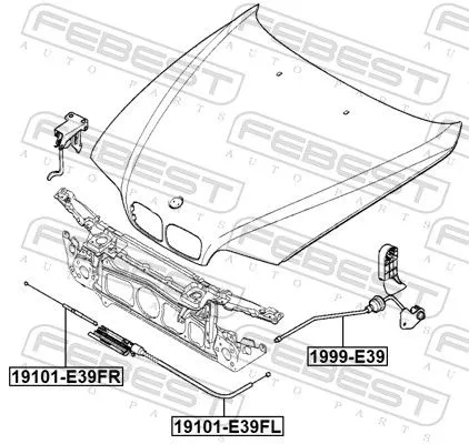 FEBEST Bonnet Cable (19101-E39FR)