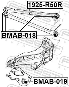 FEBEST Control/Trailing Arm, wheel suspension (1925-R50R)