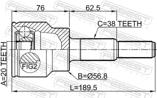 FEBEST Joint Kit, drive shaft (2110-EXPLR)