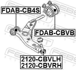 FEBEST Ball Joint (2120-CBVRH)