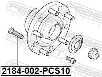 FEBEST Wheel Stud (2184-002-PCS10)