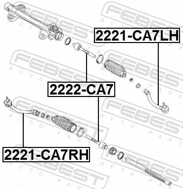 FEBEST Tie Rod End (2221-CA7LH)
