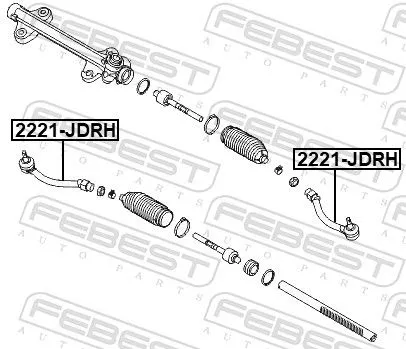 FEBEST Tie Rod End (2221-JDRH)
