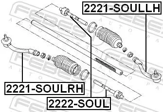 FEBEST Tie Rod End (2221-SOULRH)