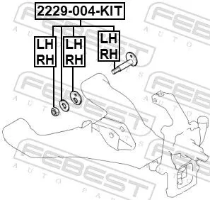 FEBEST Camber Correction Screw (2229-004-KIT)