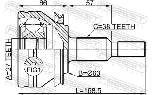 FEBEST Joint Kit, drive shaft (2310-T5)