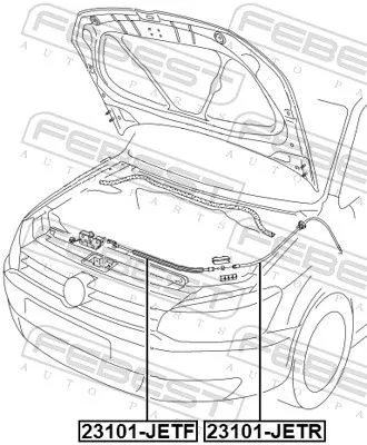 FEBEST Bonnet Cable (23101-JETR)