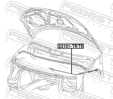 FEBEST Bonnet Cable (23101-TRT5)