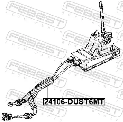 FEBEST Cable Pull, manual transmission (24106-DUST6MT)