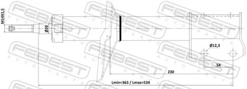 FEBEST Shock Absorber (24110-002F)